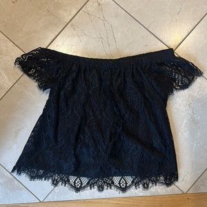 Forever 21 Contemporary black off the shoulder top